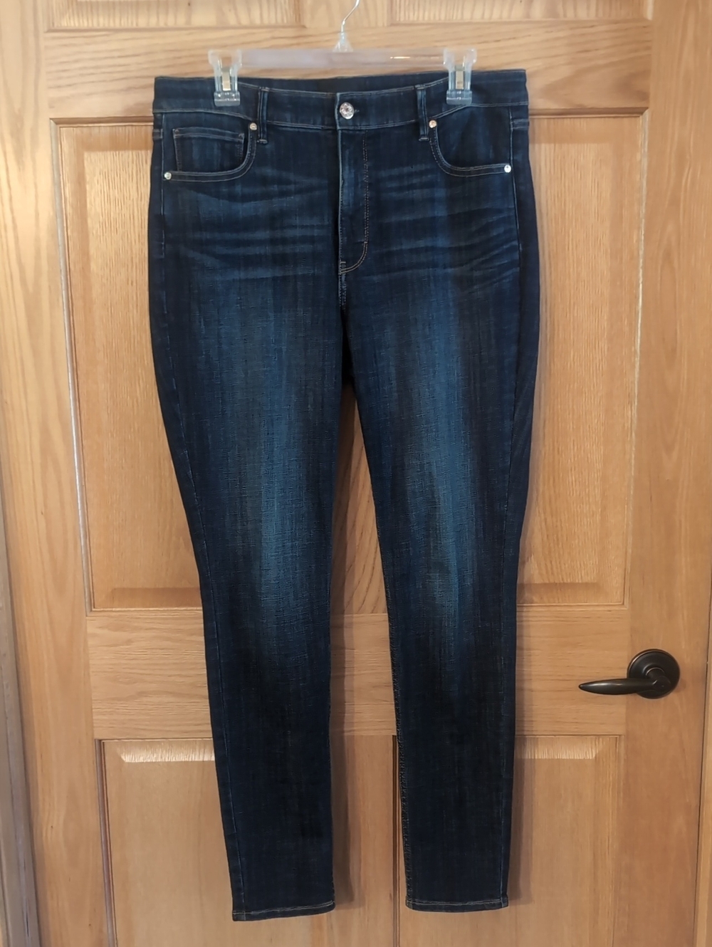 Sz 12 WHBM High-rise Skinny Dark Wash Jeans